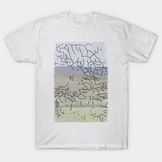 line art abstract T-Shirt by NJORDUR